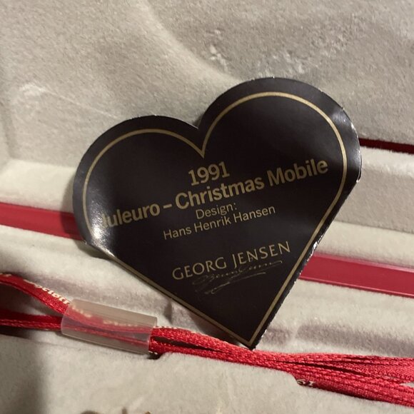 Georg Jensen 1991 Deer Gold 24 Karat Christmas Holiday Ornament Box‎ Denmark VTG - Picture 3 of 3